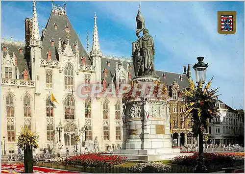 Moderne Karte Brugge grandplace palais provincial (18e s)