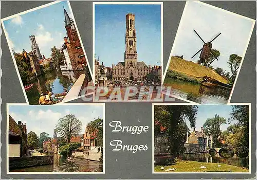 Cartes postales moderne Brugge vues generales Moulin a vent