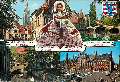 Moderne Karte Brugge un bonjour Poupee