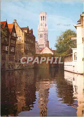 Cartes postales moderne Brugge la rozenthedkaa avec le beffroi