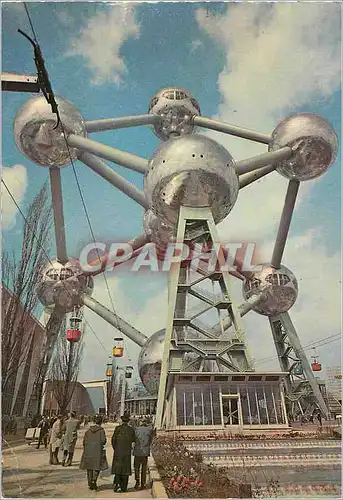 Moderne Karte Atomium hauteur 102m Bruxelles