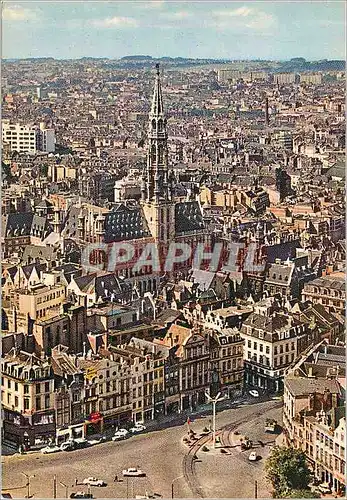 Moderne Karte Bruxelles panorama au centre l'hotel de ville de la grand place