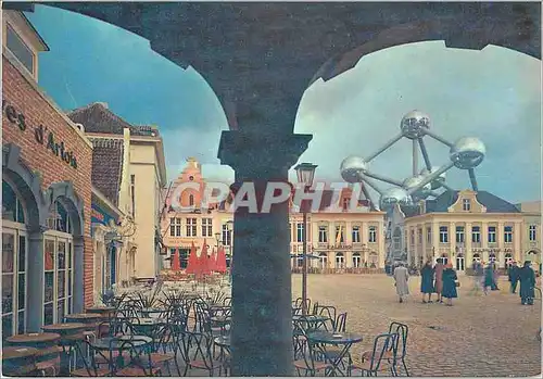 Moderne Karte Belgique joyeuse un coin de la grand place Bruxelles  Exposition unverselle de 1958 Atomium