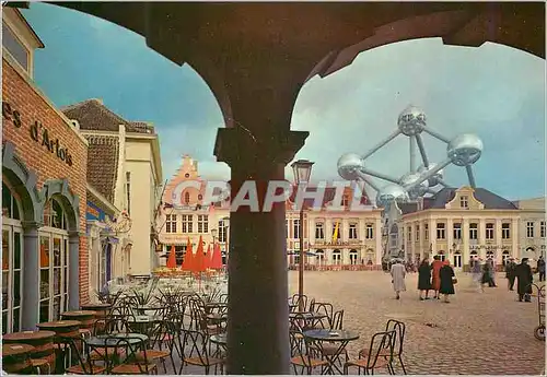 Moderne Karte Belgique joyeuse un coin de la grand place Bruxelles  Exposition unverselle de 1958