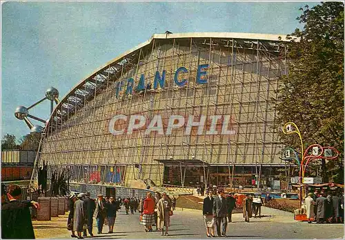 Moderne Karte France le pavillon de la france face arriere Exposition universelle de Bruxelles 1958