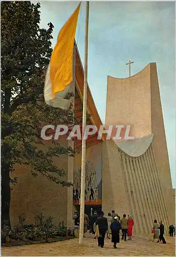 Moderne Karte Le pavillon du st siege l'eglise Exposition universelle de Bruxelles 1958 Italie Vatican