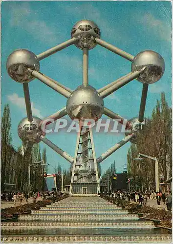 Moderne Karte Atomium haut 102m diametre sphere 18m