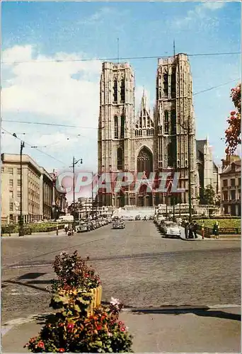 Moderne Karte Bruxelles cathedrale saint michel