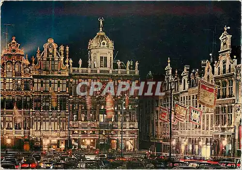 Cartes postales moderne Bruxelles grand place la nuit