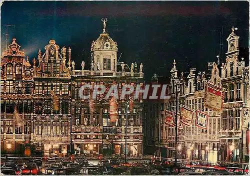 Moderne Karte Bruxelles grand place la nuit