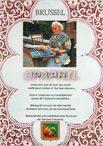 Cartes postales moderne Bruxelles Un bonjour Dentelliere