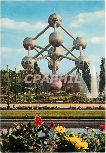 Cartes postales moderne Atomium hauteur 102m diametre des spheres 18 m poids 2200t