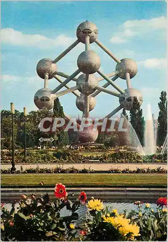 Moderne Karte Atomium hauteur 102m diametre des spheres 18 m poids 2200t