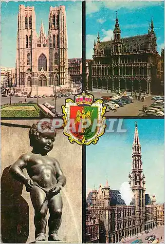 Moderne Karte Bruxelles Manneken Pis