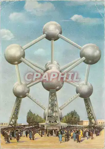 Cartes postales moderne Bruxelles atomium haut 102m diametre spheres 18m poids 2200t