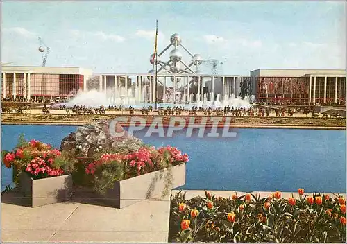 Cartes postales moderne Bruxelles place et portique de belgique Exposition universelle de Bruxelles 1958