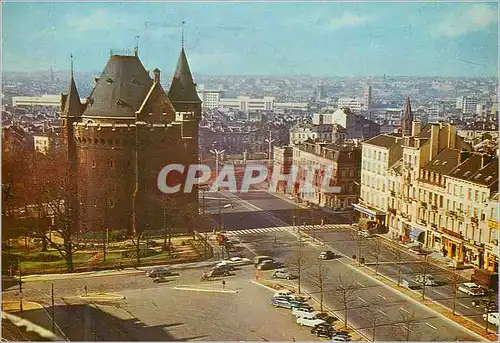 Cartes postales moderne Bruxelles porte de hal avec panorama
