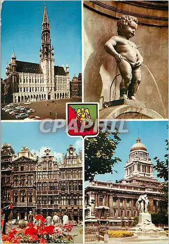 Cartes postales moderne Bruxelles hotel de vile manneken pis