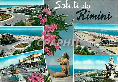 Cartes postales moderne Rimini salutation