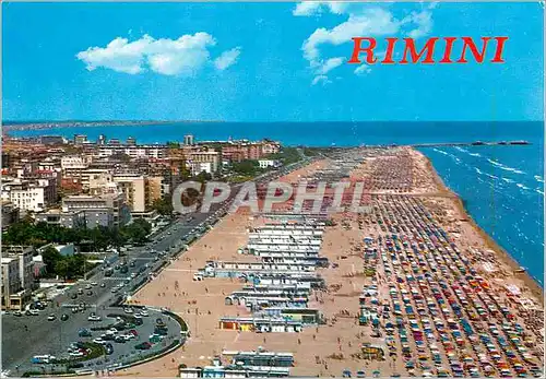 Moderne Karte Rimini panorama aerien la plage