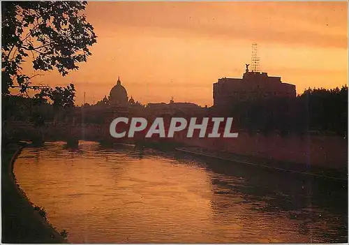 Cartes postales moderne Roma pont et chateau saint ange