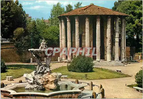Moderne Karte Roma fontaine et temple de vesta