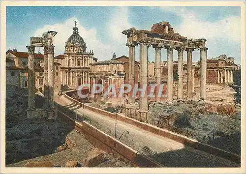 Cartes postales moderne Roma forum romain restes du temple de saturne