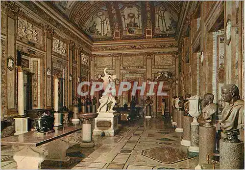 Moderne Karte Roma la salle des empereurs avec la groupe de pluton et proserpine (musee borghese)