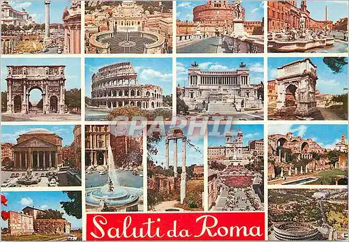 Moderne Karte Roma salutation