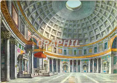 Moderne Karte Roma Interieur du Pantheon