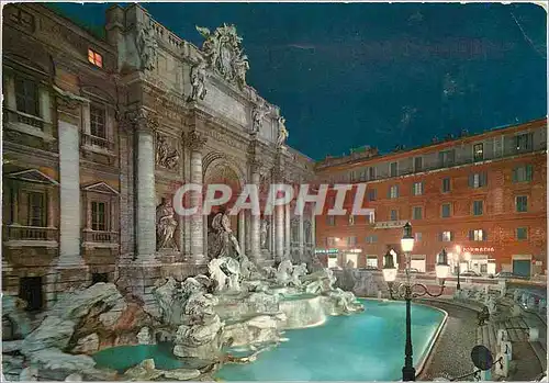 Cartes postales moderne Roma Fontaine de Trevi Nocturne