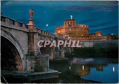 Moderne Karte Roma Pont et Chateau St Ange