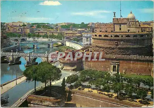 Cartes postales moderne Roma Chateau St Ange et Ponts sur le Tibre