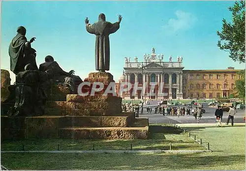 Cartes postales moderne Roma Basilique de S Jean et Monument de S François