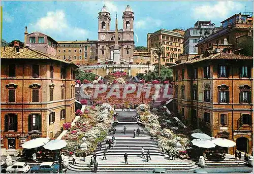 Moderne Karte Roma Place d'Espagne et Trinita dei Monti