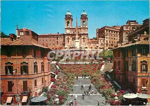 Cartes postales moderne Roma Place d'Espagne et Eglise de la Trinite des Montagnes