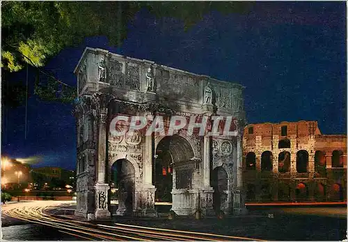 Moderne Karte Roma Arc de Constatin nocturne