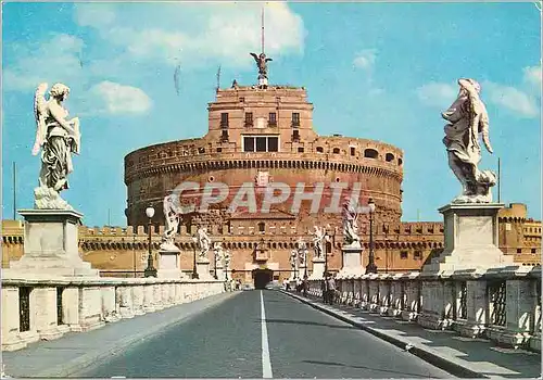 Moderne Karte Roma Pont et Chateau Saint Ange