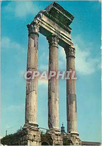 Moderne Karte Roma Temple de Castor et Pollux dans le Forum Romain