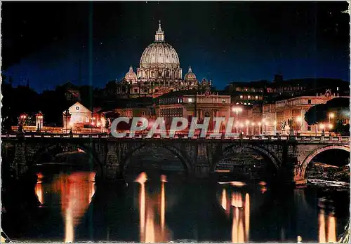 Cartes postales moderne Roma General view prise de la promenade le long du Tevere