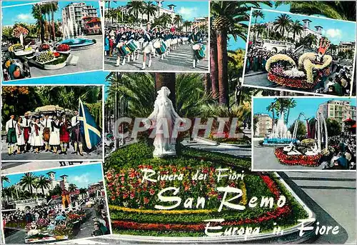 Cartes postales moderne San Remo Europe en Fleurs Folklore