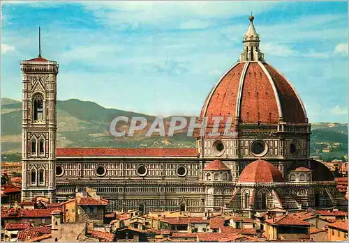 Cartes postales moderne Firenze La Coupole de Brunelleschi et le Clocher de Giotta