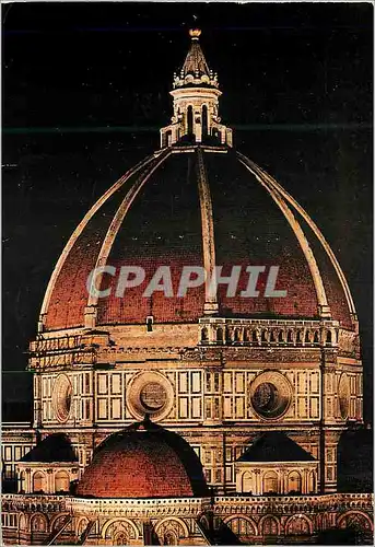 Cartes postales moderne Firenze Coupole de Brunelleschi la nuit