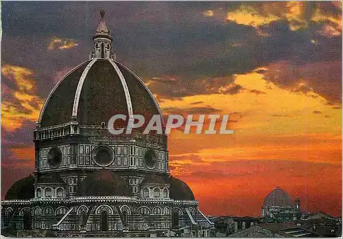 Moderne Karte Firenze Le Dome du Brunelleschi (Coucher du soleil)