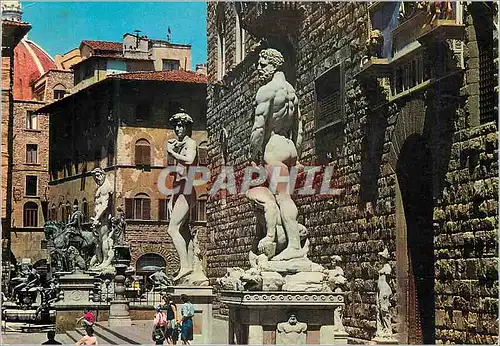 Cartes postales moderne Firenze Place de la Seigneurie Hercule David et Neptune