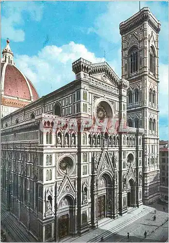 Moderne Karte Firenze Cathedrale Facade et Campanile