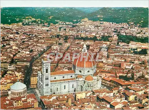 Moderne Karte Firenze Le Dome Vue aerienne