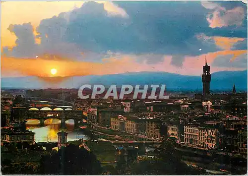 Cartes postales moderne Firenze Vue (Coucher du soleil)