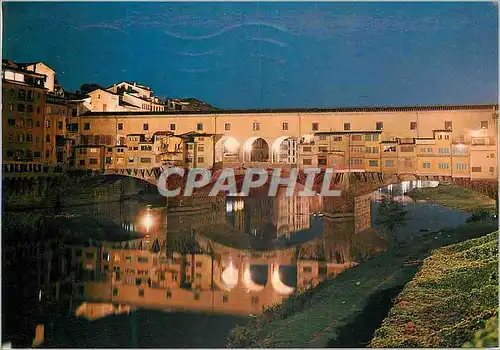 Cartes postales moderne Firenze Pont Vieux la nuit