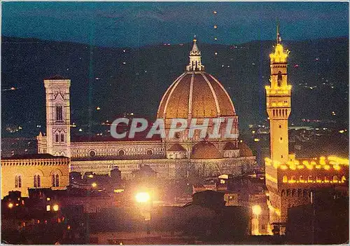 Cartes postales moderne Firenze panorama la nuit